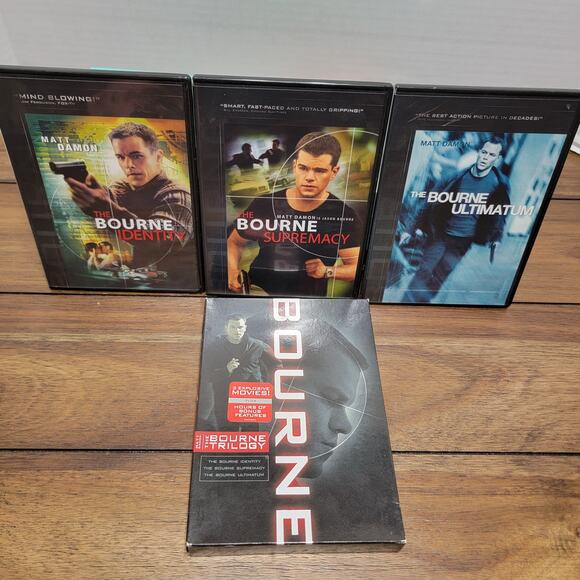 Set of 3 DVDs The Bourne Trilogy: Identity, Supremacy, Ultimatum - Picture 1 of 5